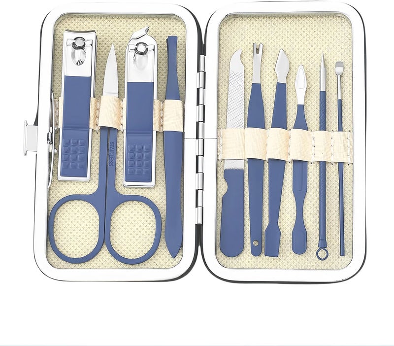 FIXBODY Nail Clippers Set, 10 PCS Professional Manicure Set and Pedicure Kit with Travel Case,Stocking Stuffers, Christmas Gift for Men and Women - Image 1